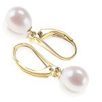 PAVOI 14K Gold Plated Pearl Dangle Earrings