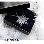 Elensan Women's Sparkling Snowflake Pendant Necklace