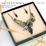 Vintage Floral Necklace and Earring Jewelry Set