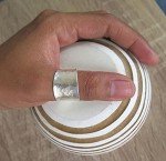Handmade Hammered Sterling Silver Adjustable Band Ring