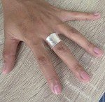 Handmade Hammered Sterling Silver Adjustable Band Ring