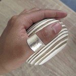 Handmade Hammered Sterling Silver Adjustable Band Ring