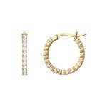 PAVOI Women's 14K Gold Plated CZ Hoop Earrings