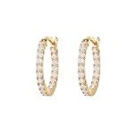 PAVOI Women's 14K Gold Plated CZ Hoop Earrings