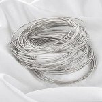 Plus Size Silver Rhodium Plated Bracelet Set