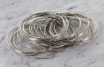 Plus Size Silver Rhodium Plated Bracelet Set