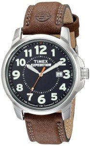 Timex Men's Expedition Brown Leather Strap Watch