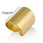 Adjustable Gold Cuff Rings for Women and Girls