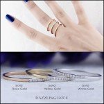 Minimalist 10K White Gold Diamond Wedding Band