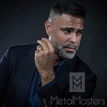 Titanium Men's Wedding Band with Princess Cut CZ