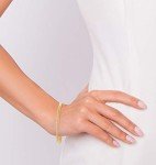Miabella 18K Gold Over Silver Mesh Bracelet