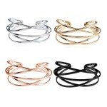 Boho Chunky Cuff Bracelet for Women – Multi-layer Design