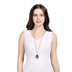 Abalone Teardrop Necklace with Tree of Life