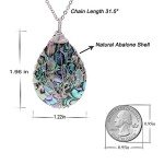 Abalone Teardrop Necklace with Tree of Life