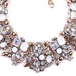 Colorful Rhinestone Bead Bib Necklace for Women