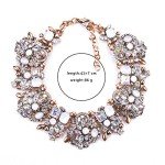 Colorful Rhinestone Bead Bib Necklace for Women