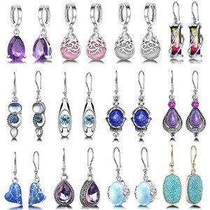 Teardrop Crystal Dangle Earrings Jewelry Set