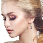 Teardrop Crystal Dangle Earrings Jewelry Set