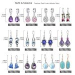 Teardrop Crystal Dangle Earrings Jewelry Set
