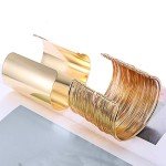 4-Piece Gold Open Wide Cuff Bracelets Set