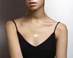 Miabella 18K Gold Bee Coin Pendant Necklace