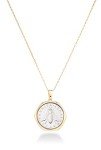 Miabella 18K Gold Bee Coin Pendant Necklace