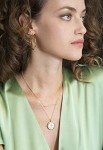 Miabella 18K Gold Bee Coin Pendant Necklace