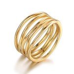 Elegant 18K Gold Plated Statement Ring for Women