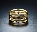 Elegant 18K Gold Plated Statement Ring for Women