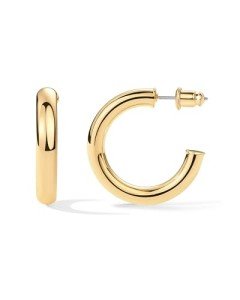 14K Gold Plated Chunky Open Hoop Earrings