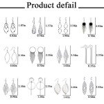 Boho Silver Dangle Earrings Set for Women