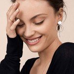 Boho Silver Dangle Earrings Set for Women