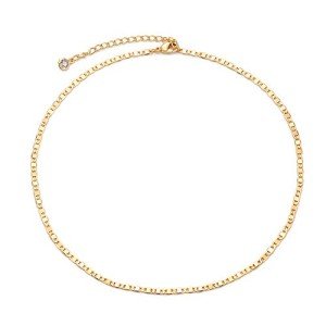 Gold Plated Dainty Chain Choker Necklace for Women