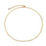 Gold Plated Dainty Chain Choker Necklace for Women