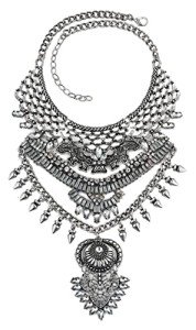 Boho Chunky Coin Tassel Necklace for Women