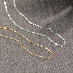 Gold Plated Dainty Chain Choker Necklace for Women