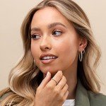 14K Gold Plated Cubic Zirconia Eternity Ring - Size 8