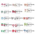 30 Pairs Cute Animal Stud Earrings Set