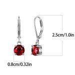 10 Pairs Silver Hoop Earrings with CZ Charms