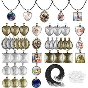 90pcs Jewelry Making Pendant Tray Set with Cabochons