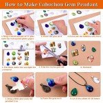 90pcs Jewelry Making Pendant Tray Set with Cabochons