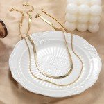 Chesky Double Layer Gold Snake Chain Necklace