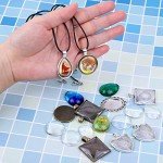 90pcs Jewelry Making Pendant Tray Set with Cabochons
