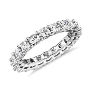 14K White Gold Plated Stackable Love Rings