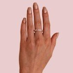 14K White Gold Plated Stackable Love Rings