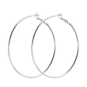 Elegant 18K Gold Plated Sterling Silver Hoop Earrings