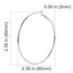Elegant 18K Gold Plated Sterling Silver Hoop Earrings