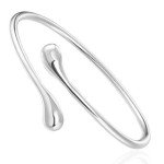Silver Plated Shining Bangle Bracelet for You