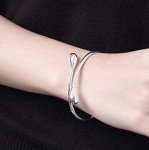 Silver Plated Shining Bangle Bracelet for You