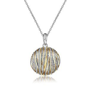 Stylish Two-Tone Coin Pendant Necklace for Women